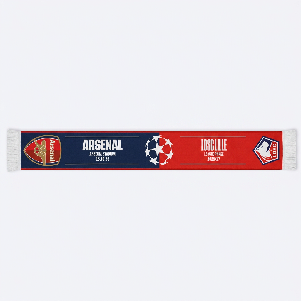 Écharpe UCL : ARSENAL - LOSC LILLE