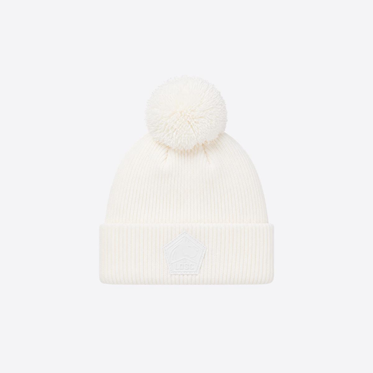 Bonnet pompon blanc