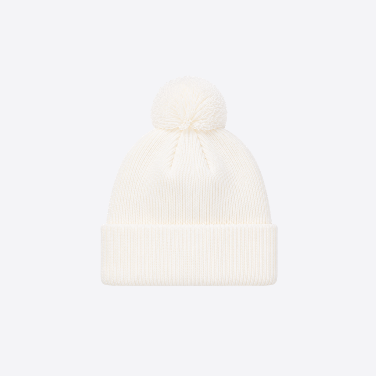 Bonnet pompon blanc