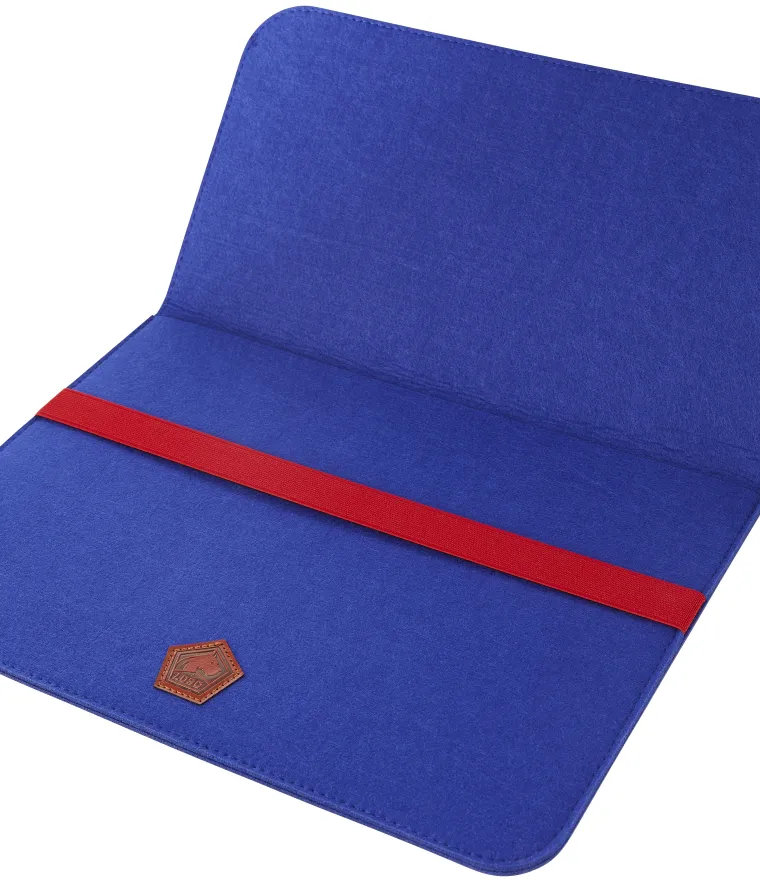 Visuel Pochette d'ordinateur eco feutre LOSC bleue