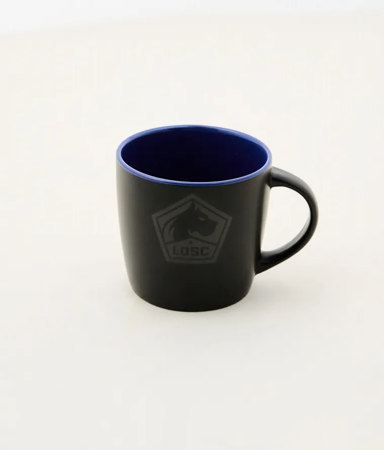 Visuel Mug LOSC noir intérieur bleu