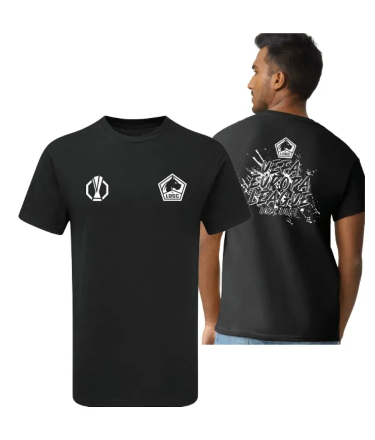 Visuel T shirt UEFA Europa League NOIR LOSC - 25/26