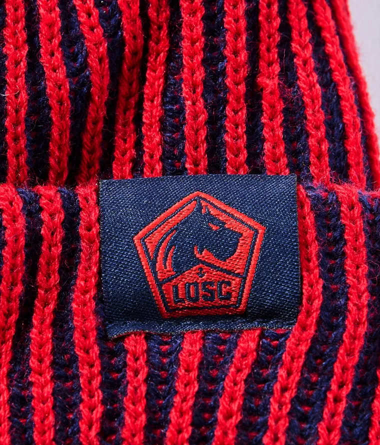 Visuel BONNET MAILLE RAYURE R/B