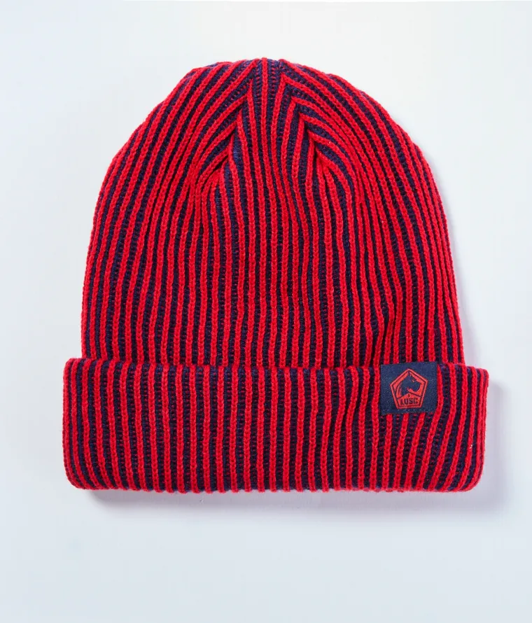 Visuel BONNET MAILLE RAYURE R/B