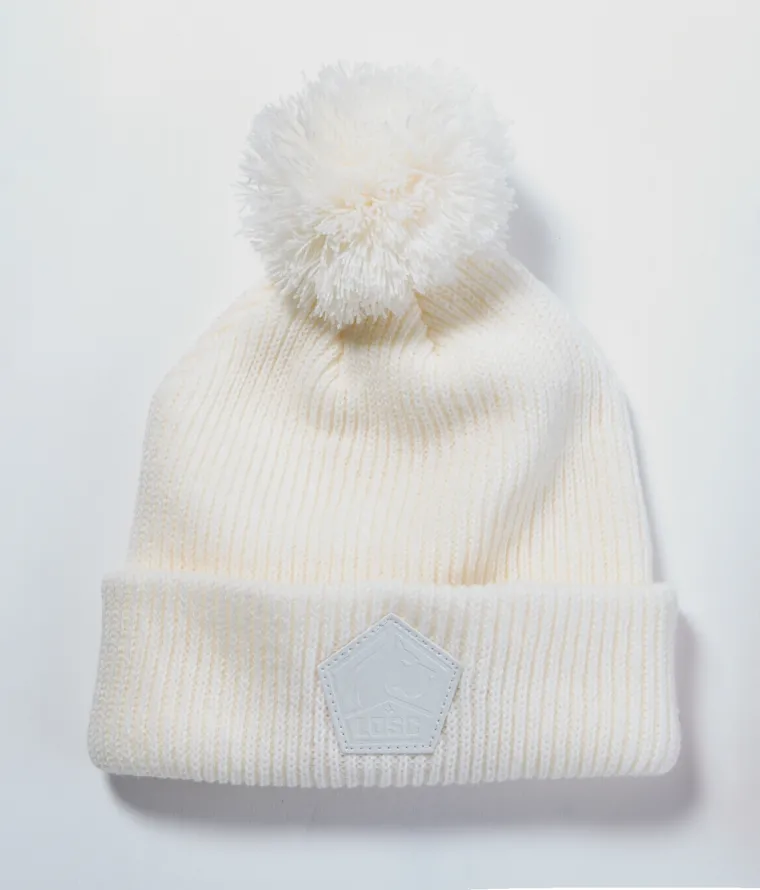 Visuel BONNET BLANC POMPON
