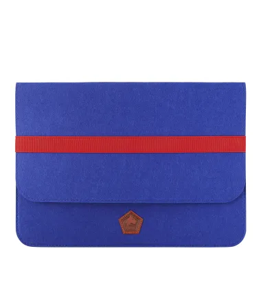 Pochette d'ordinateur eco feutre LOSC bleue