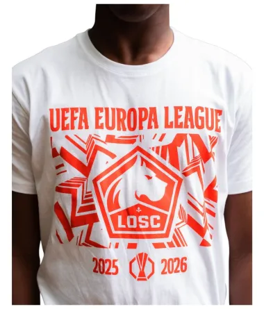 T shirt UEFA Europa League BLANC LOSC - 25/26