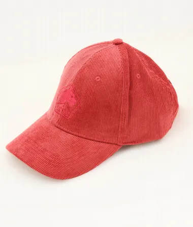 CASQUETTE VELOUR ROUGE